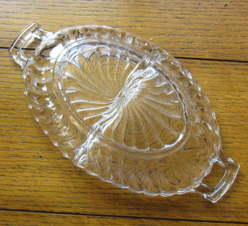 Fostoria Divided Relish Dish Vintage Clear Crystal Colony Etsy