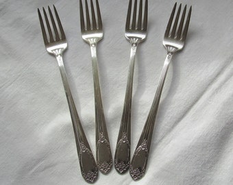 Rogers & Bro Garland Swag Pattern Vintage Dinner Forks Set of 4, 2 Sets Available