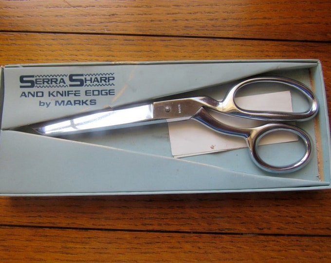Left Hand 8 Inch Scissors Vintage Marks Serra Sharp Knife Edge 404/8LH