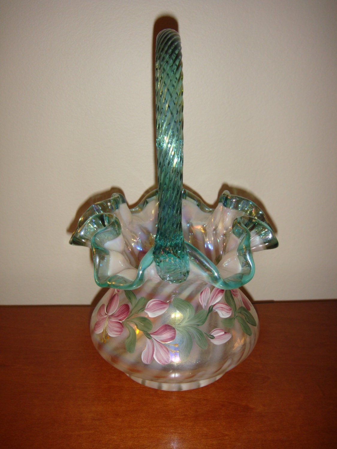 Fenton Basket 90th Anniversary Hand Painted With Family Etsy