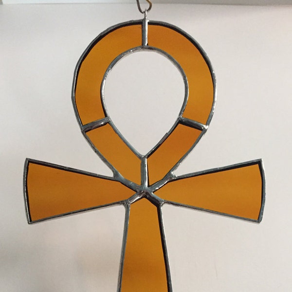 Egyptian Ankh Glass Suncatcher