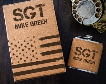 Military theme Flask Set - Great gift for our Heroes - Thank you for your service