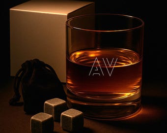 Birthday Whiskey Glass for Him, Personalized 30th 40th 50th 60th Birthday Gift, Engraved Bourbon Glass, Milestone Birthday, Mens Gift