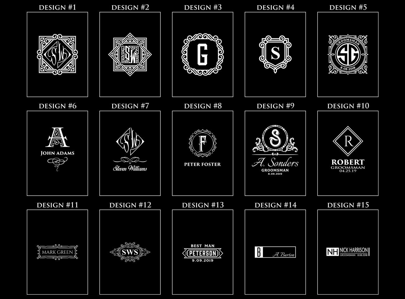 Groomsmen Flask Set Personalized Flask Leather Flask Flask Etsy