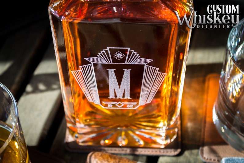 Groomsmen Gift Whiskey Decanter Engraved Whiskey Decanter Etsy