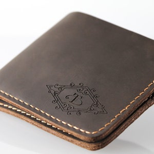 Mens slim leather wallet
