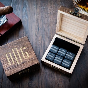 Groomsmen Gift, Personalized Whiskey Stones, Custom Whiskey Stones ...