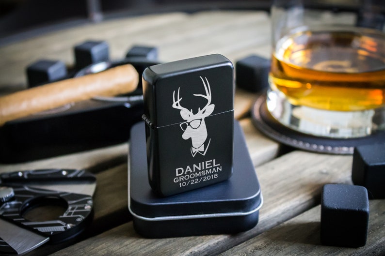 Personalized lighter, Custom Lighter, Engraved lighter, Groomsmen gift, Best Man gift, Wedding Party Gift, Ushers gift, Father of the Bride image 5