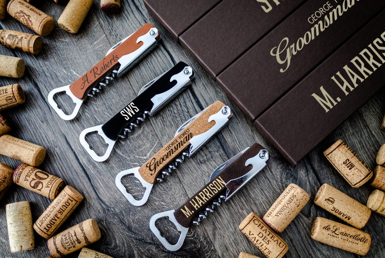 Custom Engraved Wine Corkscrew Bottle Opener. image 6