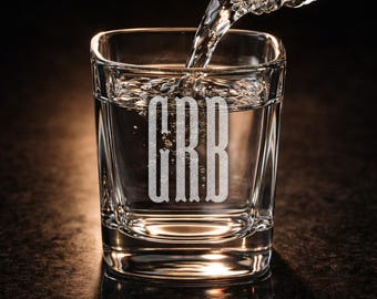 Engraved Shot Glass Set, Personalized Shot Glasses, Groomsmen Gift, Monogram Shot Glass, Bachelor Party Gift, Gift for Him, Bar Gift