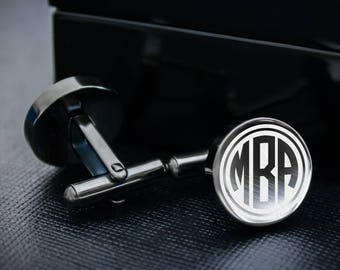 Custom Engraved Cufflinks for Groomsmen