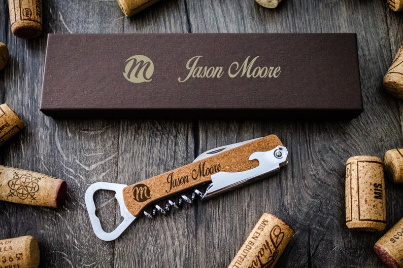 Custom Engraved Wine Corkscrew Bottle Opener. image 10