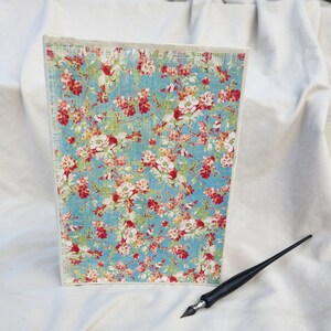 Blue Sky Floral Journal - Handmade Book