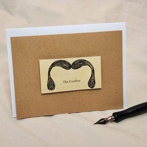 The Cowboy - Moustache Note Karte