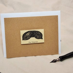 The Magnum - Moustache Notizkarte