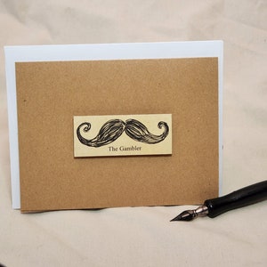 The Gambler - Moustache Note Karte
