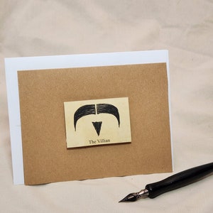 The Villain - Moustache Note Karte