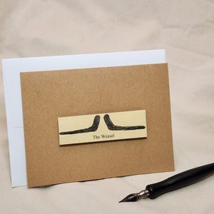 The Weasel - Moustache Notizkarte