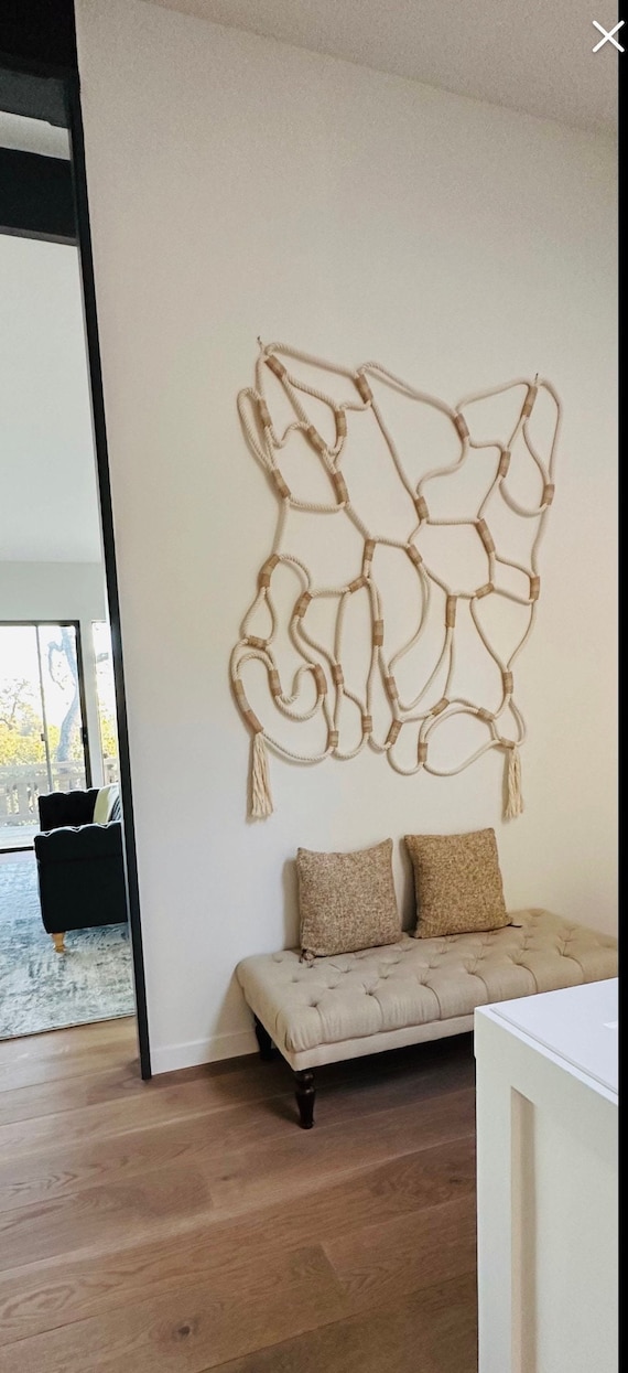 Big Design Artwork for Modern Interior, Minimalist and Original Rope  Sculpture, Boho Fiber Art Wall Hanging, Contemporary Design -  Canada