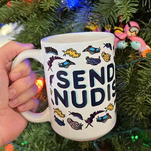 Send Nudis - Nudibranch Scuba Diver Large Mug - Gift for Scuba- Sea Slug - Marine Biology - Marine Life - Scuba Diver - Scuba Cert