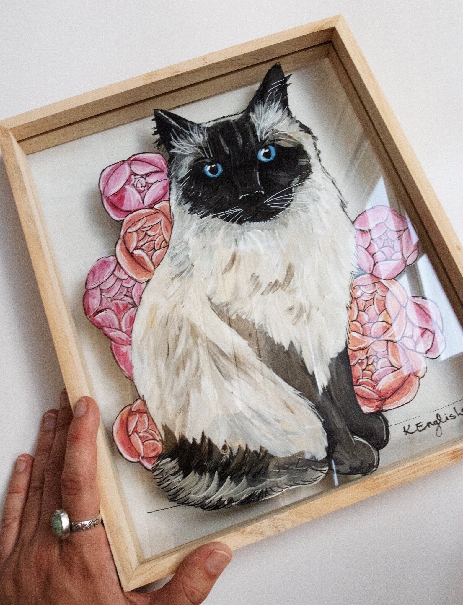 Custom Pet Portrait Glass Painting Dog Portrait Cat Portrait. Etsy