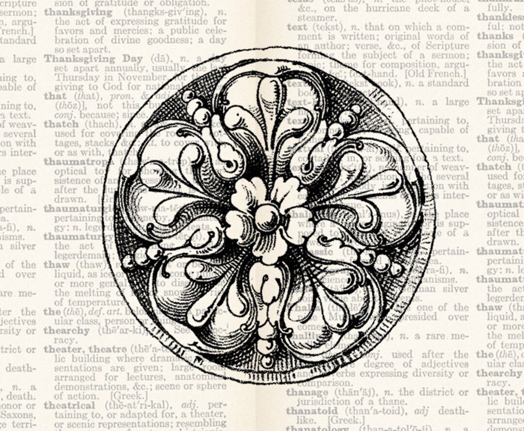 Illustration Digital Download - Antique Embellishment Design Element ...