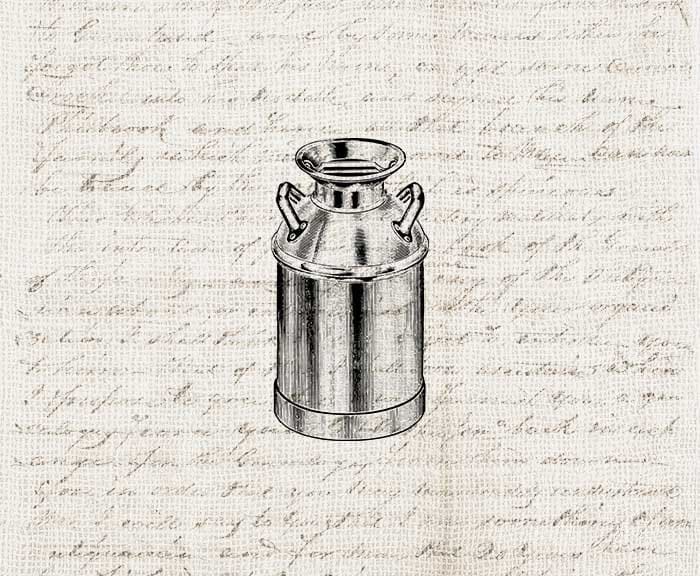 Kitchen Milk Can Download Antique Old Milk Can Container Art - Etsy