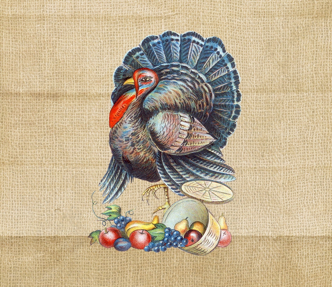 Turkey Image Clipart Vintage Antique Turkey Thanksgiving - Etsy