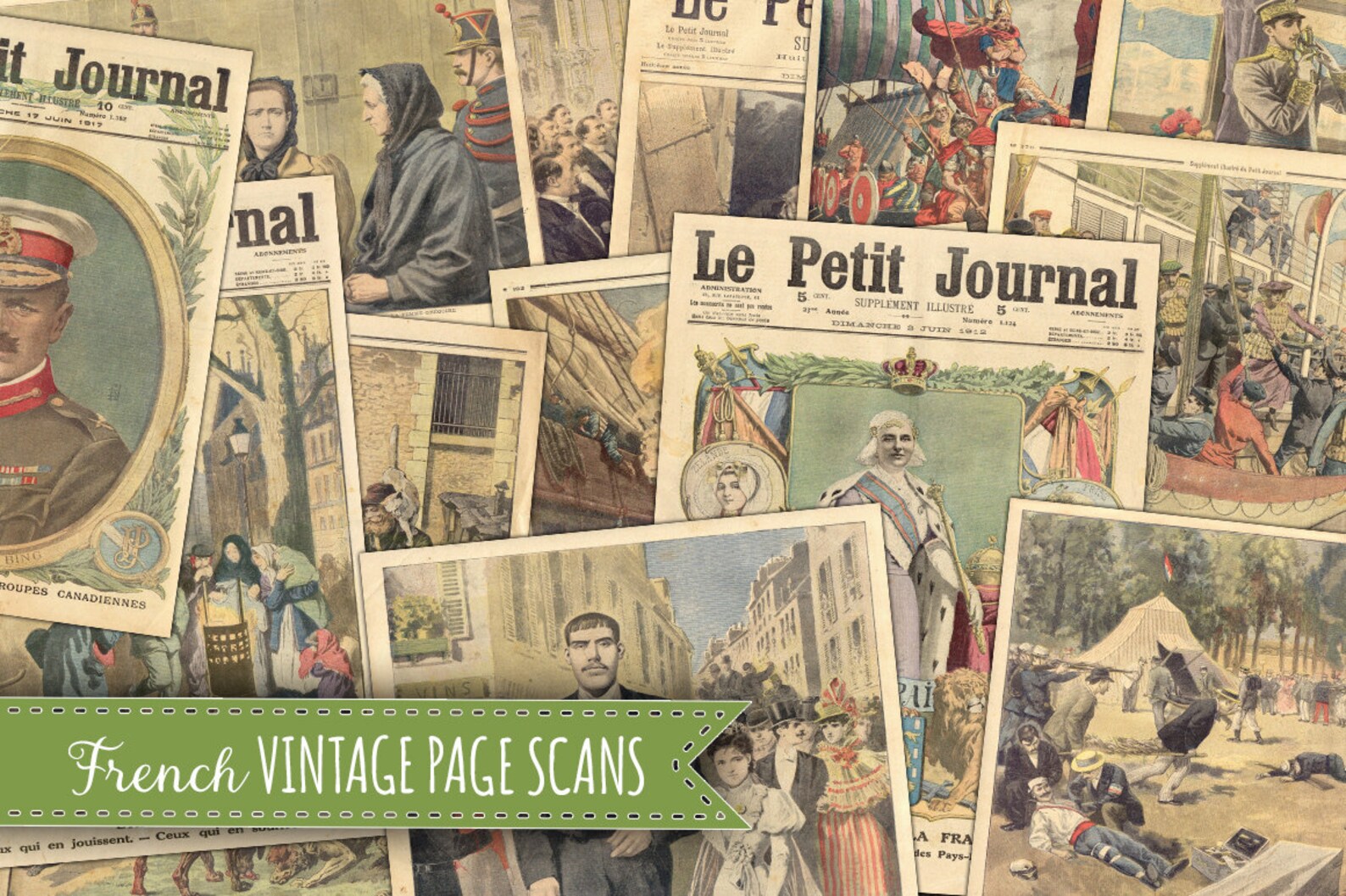 French Journal Example Old French Journal Digital Paper Set INSTANT DOWNLOAD | Etsy