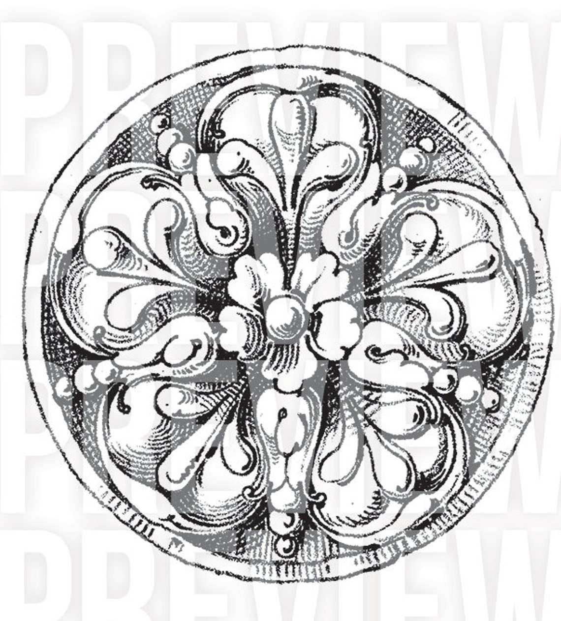Illustration Digital Download Antique Embellishment Design - Etsy
