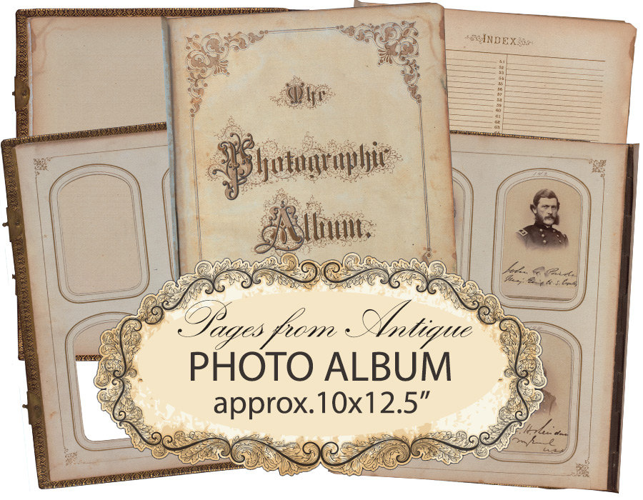 Open antique empty photo album pages Stock Photo by ©LiliGraphie 14075082