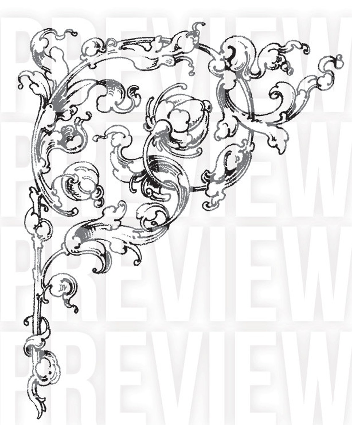 Vintage Frame Corner Clipart Digital Download Antique Etsy