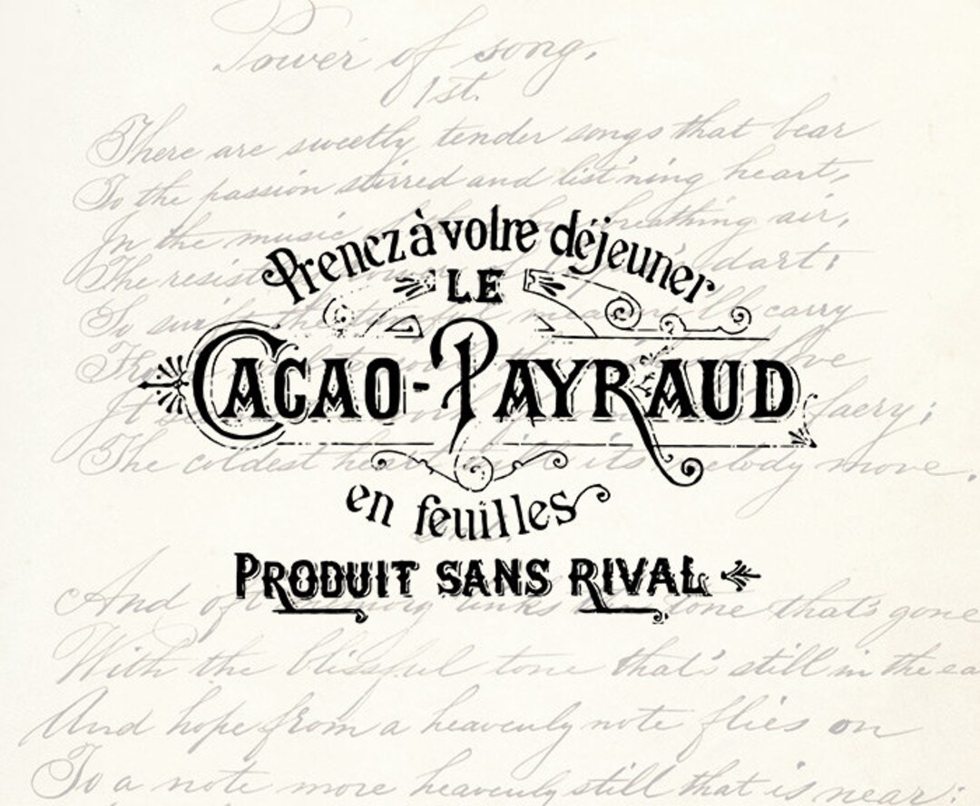 Digital Download Vintage Antique Typography Label Word Phrase Antique