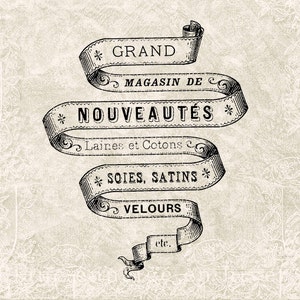 Digitaler Download Antique Paris French Ad - Vintage Paris Französische Typografie Werbung - Transfer Grafik - Vintage Label SOFORTIGER DOWNLOAD