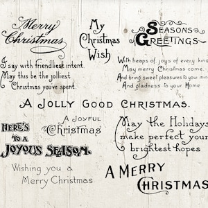 Ilustração vetorial de palavras de Natal - clipart digital antigo de palavras de Natal - Feliz Natal - ilustração DOWNLOAD INSTANTÂNEO