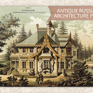 Printable Victorian Era Architecture Digital Print Art Vintage Antique Building Old INSTANT DOWNLOAD