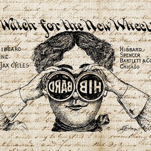 Download digital de anúncio de bicicleta antiga - anúncio de bicicleta vintage Hibbard - gráfico de transferência - etiqueta vintage antiga - DOWNLOAD INSTANTÂNEO