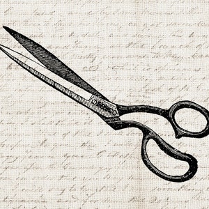 Vintage Sewing Scissors - Digital Download Clipart - Ornate Scissors Illustration -  Old Antique Scissors Art Craft - INSTANT DOWNLOAD