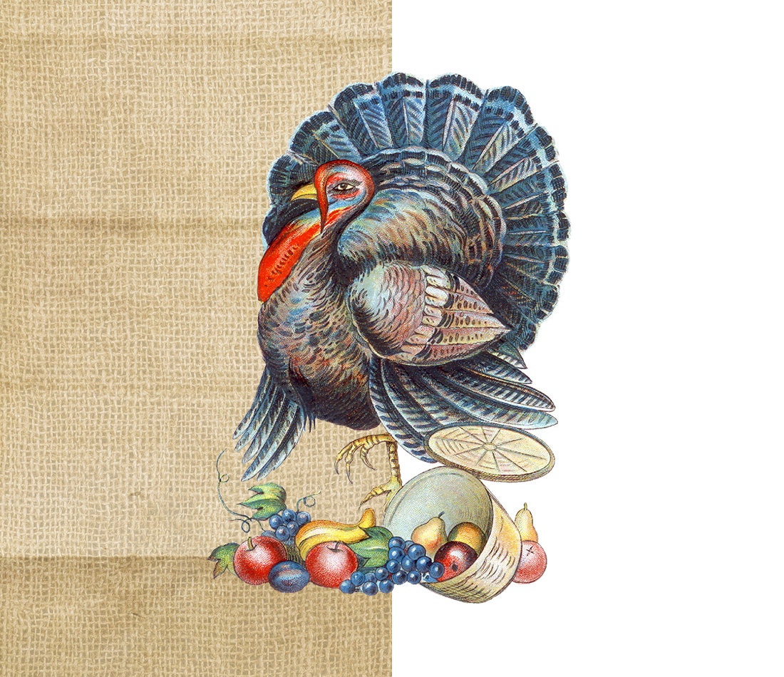 Turkey Image Clipart Vintage Antique Turkey Thanksgiving - Etsy