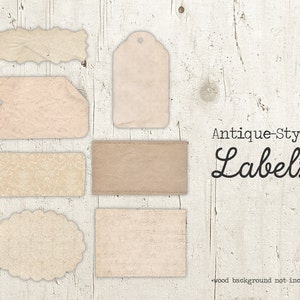 Digital Vintage Labels - Antique Printable Labels - French Labels - Labels Sheet - Vintage Labels Download Printable - INSTANT DOWNLOAD