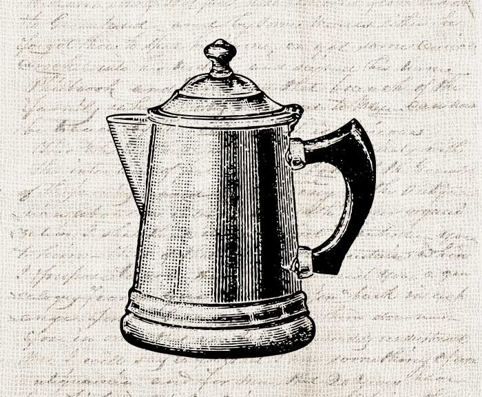 Kitchen Coffee Pot Download Antique Old Coffee Tea Pot Art Etsy
