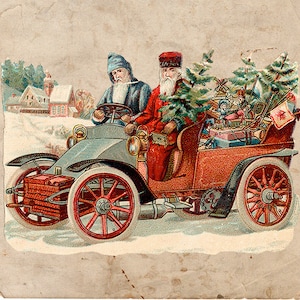 Digital Christmas Color Santa St. Nick - Antique Vintage Santa Claus - Christmas Holiday Printable Download -  Illustration INSTANT DOWNLOAD