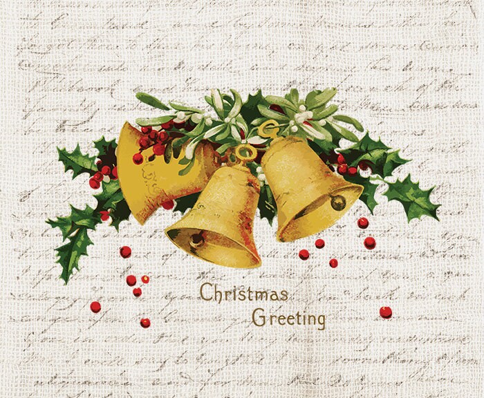 digital-christmas-color-illustration-antique-vintage-christmas-bells-bells-christmas-bells-misltoe-holly-illustration-instant-download-etsy