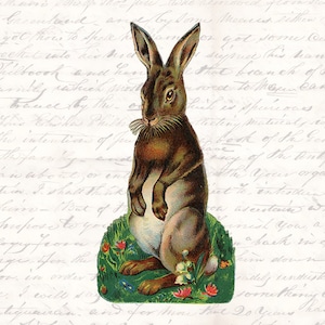 Easter Rabbit Hare Die Cut Digital Graphic - Easter Bunny Illustration Clipart - Téléchargement imprimable - Illustration INSTANT DOWNLOAD