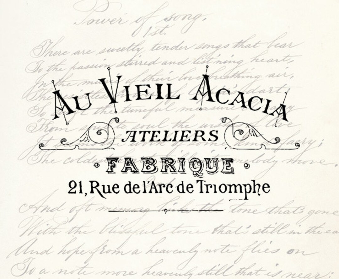 Digital Download Vintage Antique Typography Label Word Phrase - Antique ...