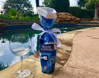 North Carolina Tar Heels Wine Bottle Gift Bag