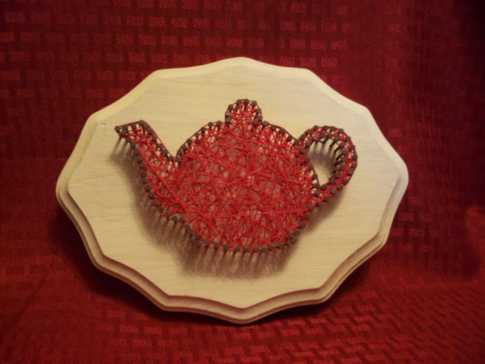 Teapot String Art Plaque Decoration Etsy