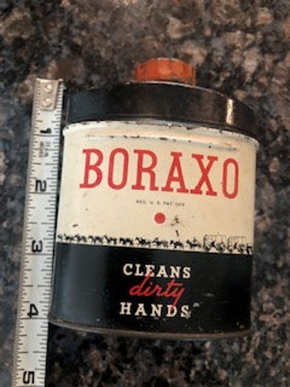 Boraxo Metal Powdered Hand Soap Can 20 Mule Team. Vintage. Very Nice  Condition 
