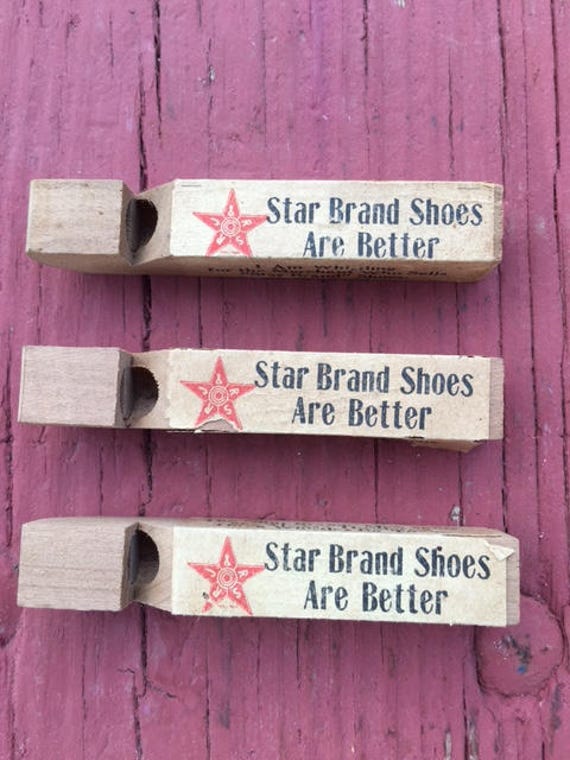 Wooden brand shop shoes