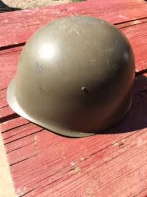 Army Helmet : Antique Military Army Helmet with Le